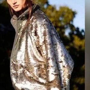 Free people hit the slopes sequin jacket. Worn once. Perfect condition.